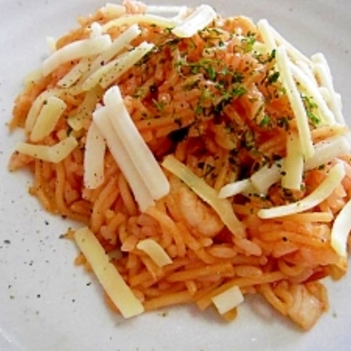 簡単!ナポリタン風味のそば飯♪